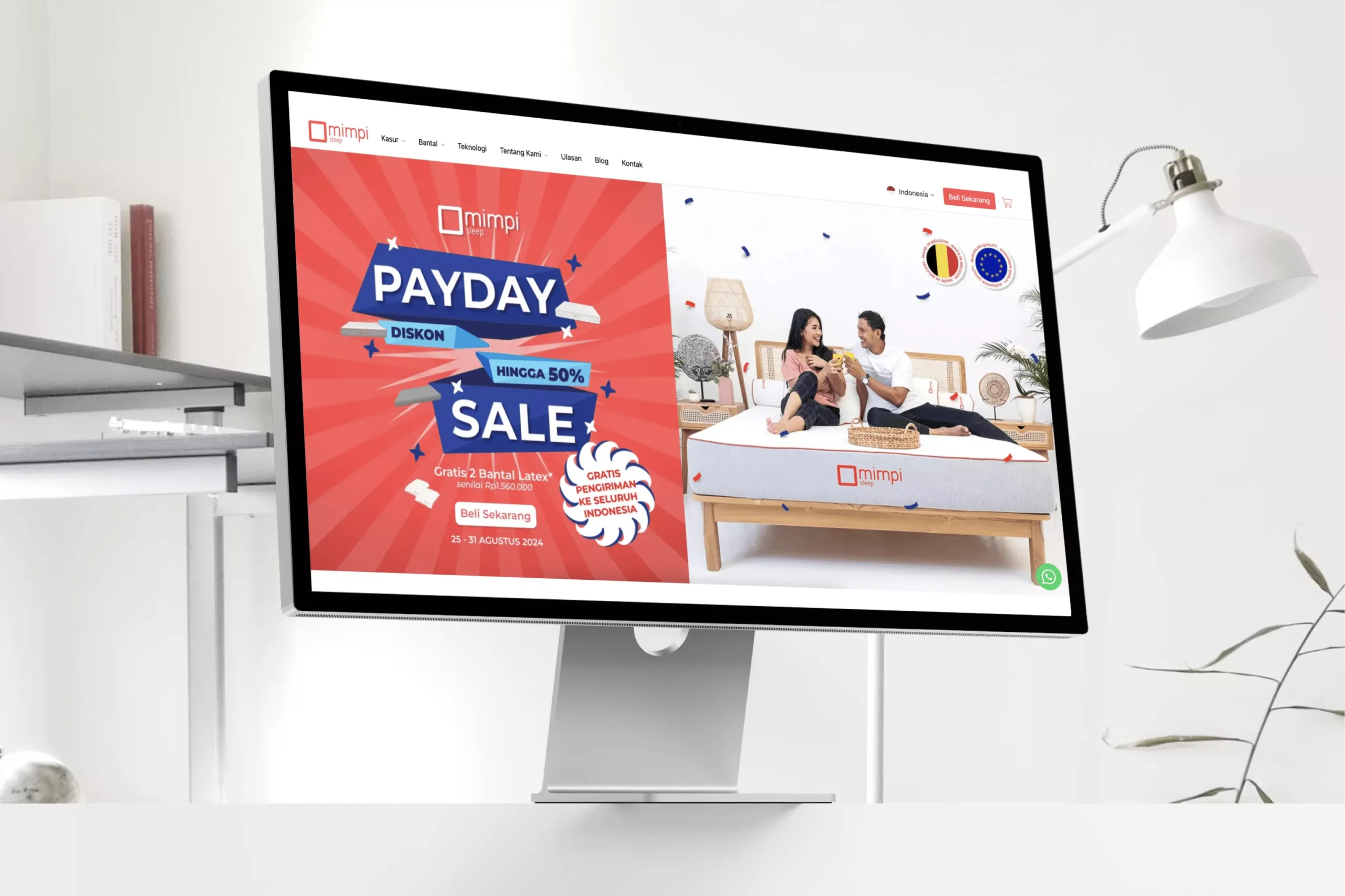 Satuvision Portfolio - Mimpi - Powerful website development for e-commerce on desktop