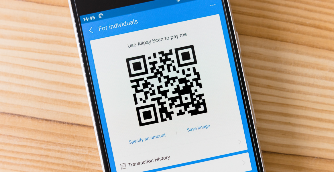 A smartphone showcasing a QR Code for seamless business payments