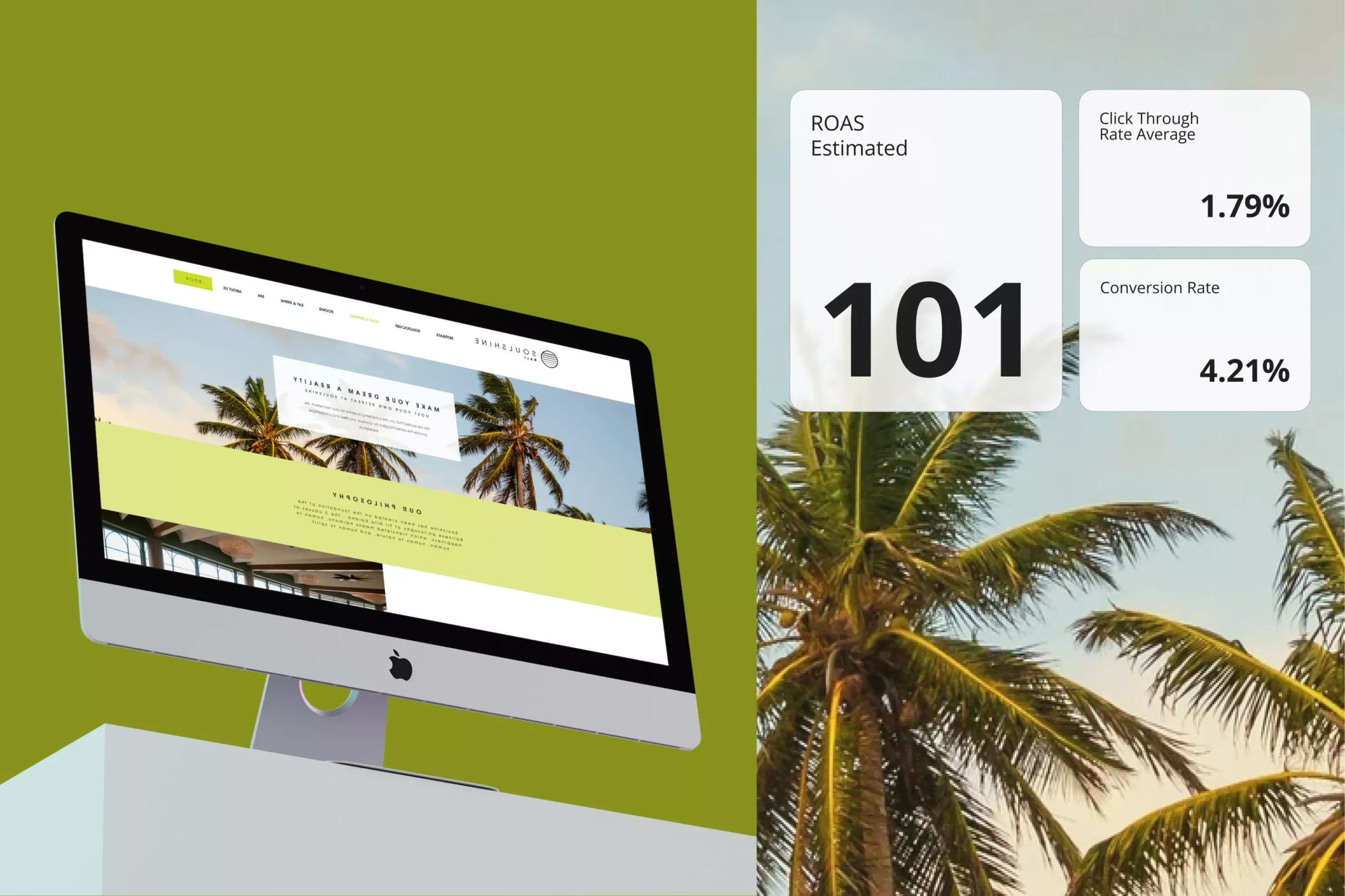 Satuvision Portfolio - Soulshine Bali - Increase revenue with advertising website for wellness resort on desktop device