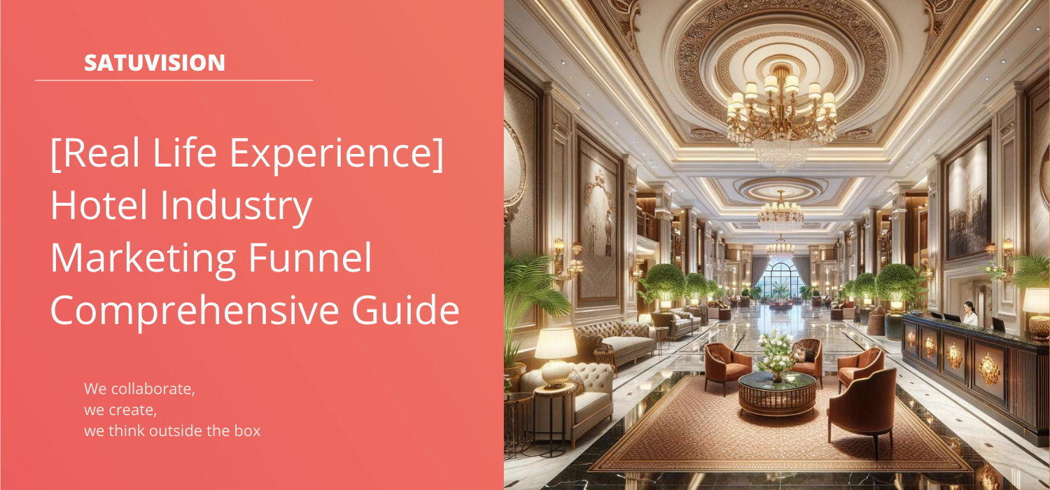 Inviting Lobby Scene ana a text [Real Life Experience] Hotel Marketing Funnel Comprehensive Guide