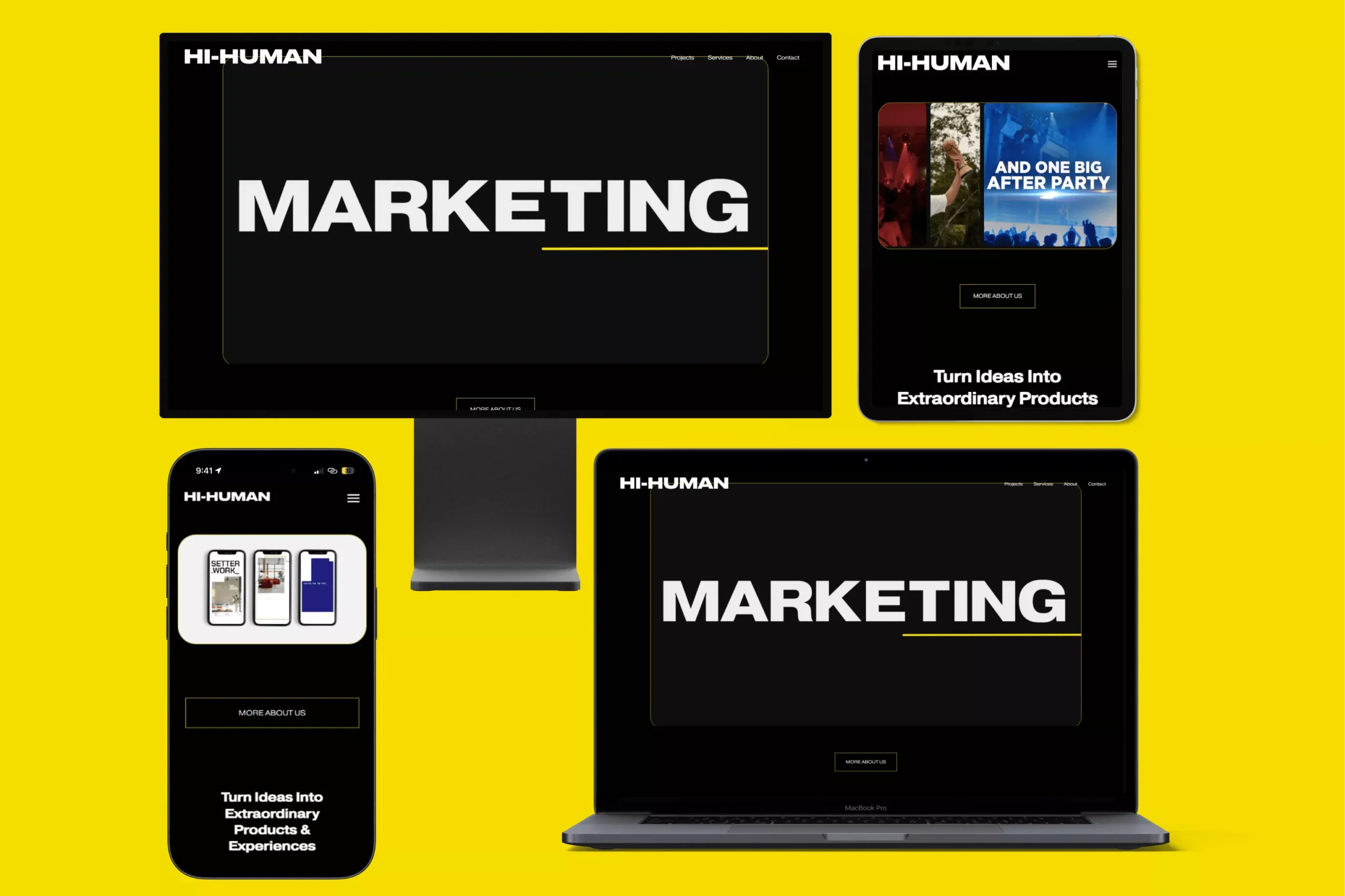 Satuvision Portfolio - Hi-Human - Responsive website for