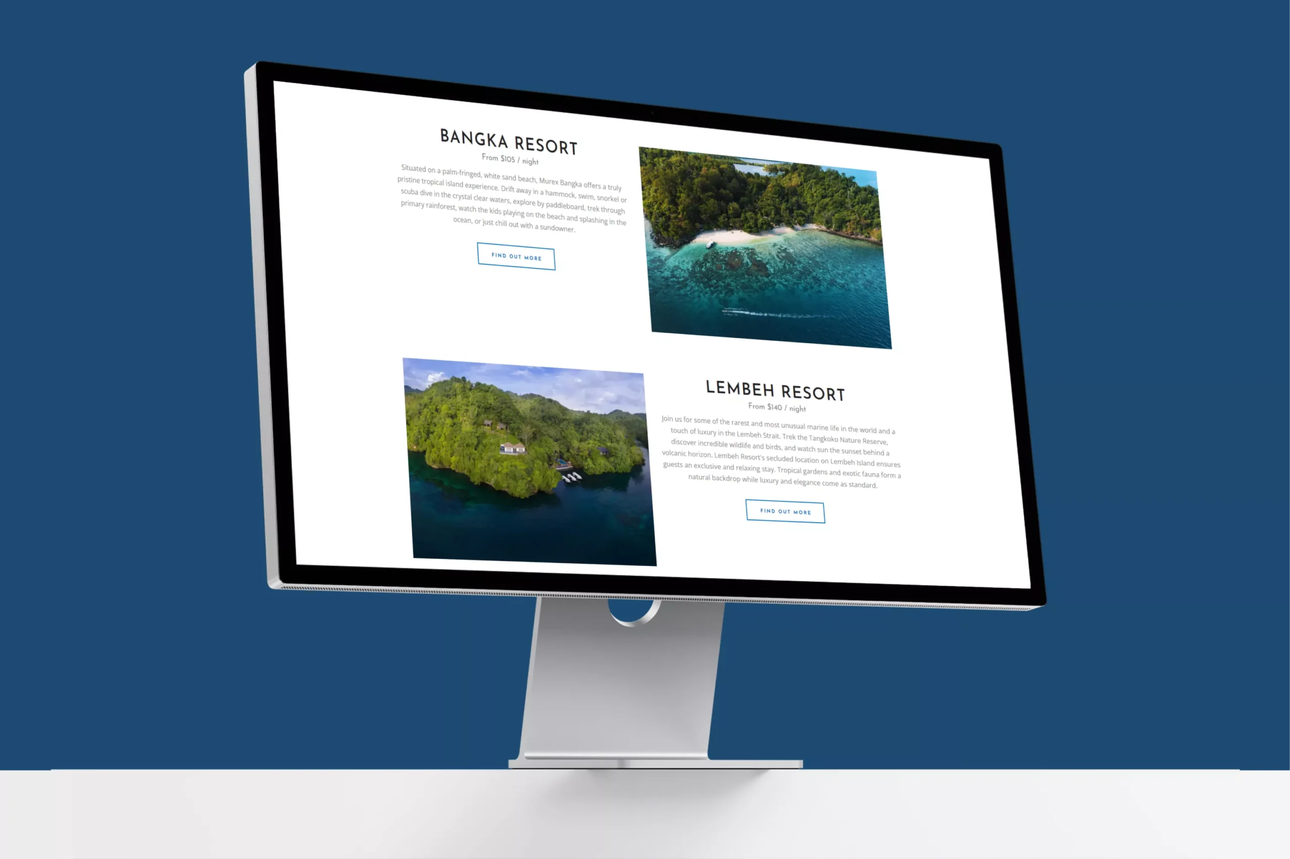 Satuvision Portfolio - Murex Resort - Powerful landing page for ads purpose on desktop device