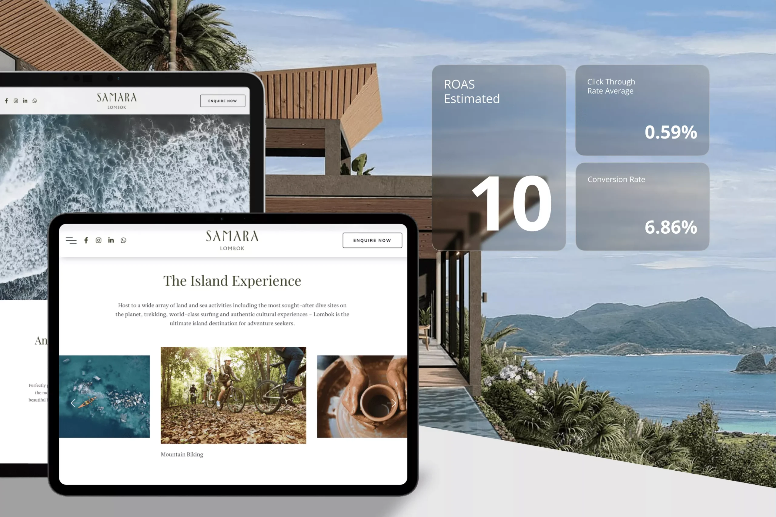 Satuvision Portfolio - Samara Lombok - Increase conversions on the website by setting up Google ads professionally