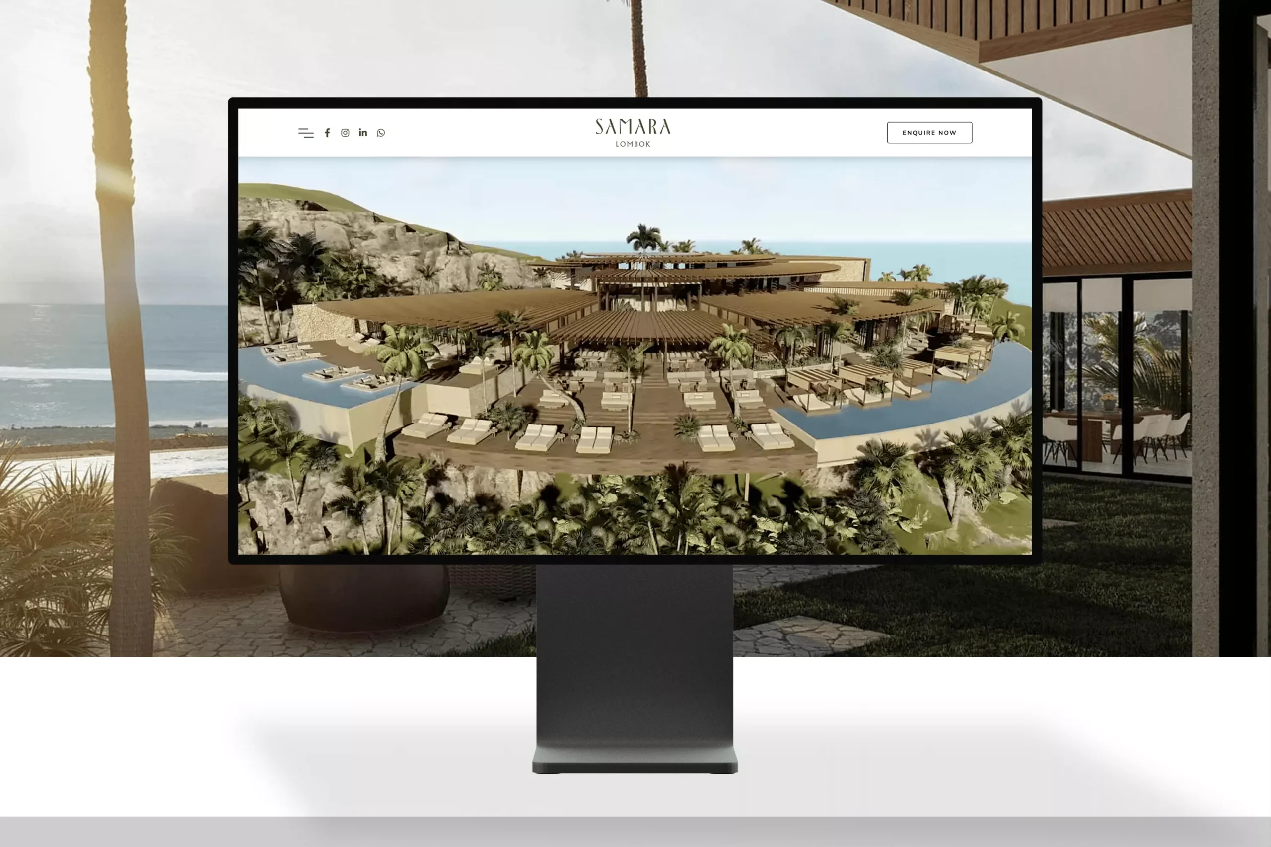 Satuvision Portfolio - Samara Lombok - Website development for hospitality business in Lombok on desktop device